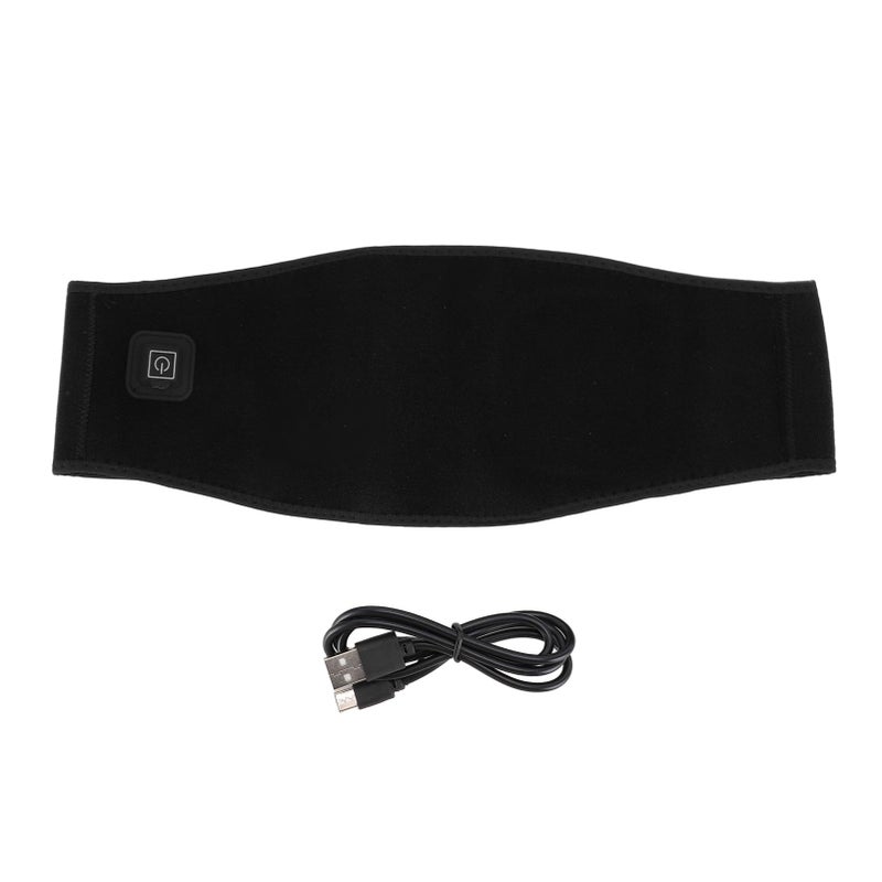 USB Heating Waist Belt, Three Level Temperature Adjustable Lower Back Brace, Winter Waist Heated Wrap for The Elderly Women Men, Large Hook and Straps, Abdominal Pocket Design,